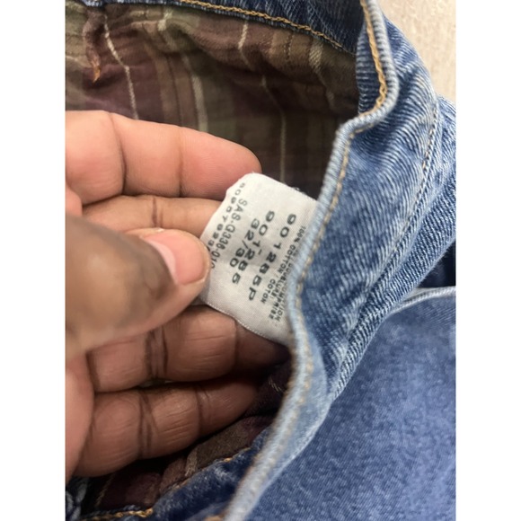 Cabela's Flannel-Lined Jeans Blue Denim Straight Cold-Weather Outdoor - 32x30 - Picture 4 of 13